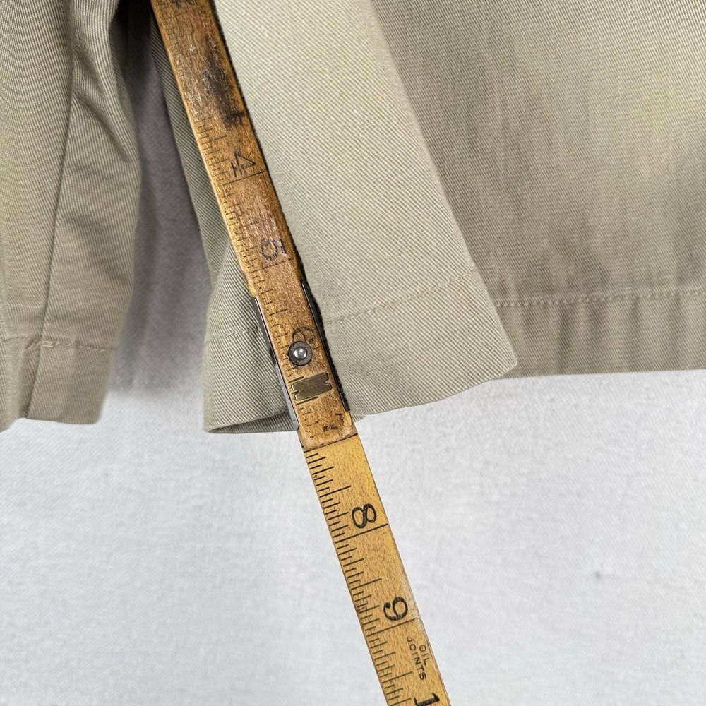 80's Vtg Ralph Lauren Khaki 7" Shorts Women's 10 Pleated High Waist USA Union - Picture 6 of 10